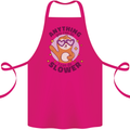 Sloth Anything I Can Do Slower Funny Cotton Apron 100% Organic Pink