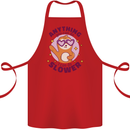 Sloth Anything I Can Do Slower Funny Cotton Apron 100% Organic Red
