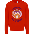 Sloth Anything I Can Do Slower Funny Kids Sweatshirt Jumper Bright Red
