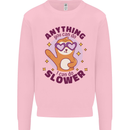 Sloth Anything I Can Do Slower Funny Kids Sweatshirt Jumper Light Pink