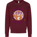 Sloth Anything I Can Do Slower Funny Kids Sweatshirt Jumper Maroon