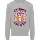 Sloth Anything I Can Do Slower Funny Kids Sweatshirt Jumper Sports Grey