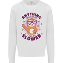 Sloth Anything I Can Do Slower Funny Kids Sweatshirt Jumper White
