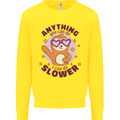 Sloth Anything I Can Do Slower Funny Kids Sweatshirt Jumper Yellow