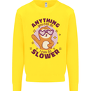 Sloth Anything I Can Do Slower Funny Kids Sweatshirt Jumper Yellow