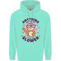 Sloth Anything I Can Do Slower Funny Mens 80% Cotton Hoodie Peppermint