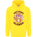 Sloth Anything I Can Do Slower Funny Mens 80% Cotton Hoodie Yellow