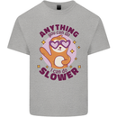 Sloth Anything I Can Do Slower Funny Mens Cotton T-Shirt Tee Top Sports Grey