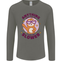 Sloth Anything I Can Do Slower Funny Mens Long Sleeve T-Shirt Charcoal