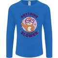 Sloth Anything I Can Do Slower Funny Mens Long Sleeve T-Shirt Royal Blue