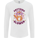 Sloth Anything I Can Do Slower Funny Mens Long Sleeve T-Shirt White