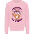 Sloth Anything I Can Do Slower Funny Mens Sweatshirt Jumper Light Pink
