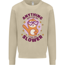 Sloth Anything I Can Do Slower Funny Mens Sweatshirt Jumper Sand