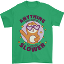 Sloth Anything I Can Do Slower Funny Mens T-Shirt Cotton Gildan Irish Green