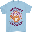 Sloth Anything I Can Do Slower Funny Mens T-Shirt Cotton Gildan Light Blue