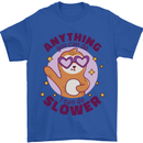 Sloth Anything I Can Do Slower Funny Mens T-Shirt Cotton Gildan Royal Blue