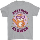 Sloth Anything I Can Do Slower Funny Mens T-Shirt Cotton Gildan Sports Grey