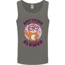 Sloth Anything I Can Do Slower Funny Mens Vest Tank Top Charcoal