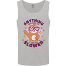 Sloth Anything I Can Do Slower Funny Mens Vest Tank Top Sports Grey