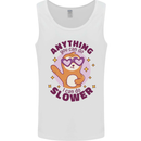 Sloth Anything I Can Do Slower Funny Mens Vest Tank Top White