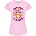 Sloth Anything I Can Do Slower Funny Womens Petite Cut T-Shirt Light Pink
