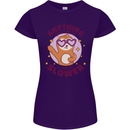 Sloth Anything I Can Do Slower Funny Womens Petite Cut T-Shirt Purple