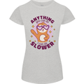 Sloth Anything I Can Do Slower Funny Womens Petite Cut T-Shirt Sports Grey