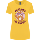 Sloth Anything I Can Do Slower Funny Womens Wider Cut T-Shirt Yellow