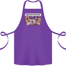 Sloth Board Games Funny Cotton Apron 100% Organic Purple