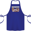Sloth Board Games Funny Cotton Apron 100% Organic Royal Blue