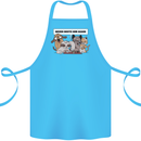 Sloth Board Games Funny Cotton Apron 100% Organic Turquoise