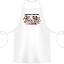 Sloth Board Games Funny Cotton Apron 100% Organic White