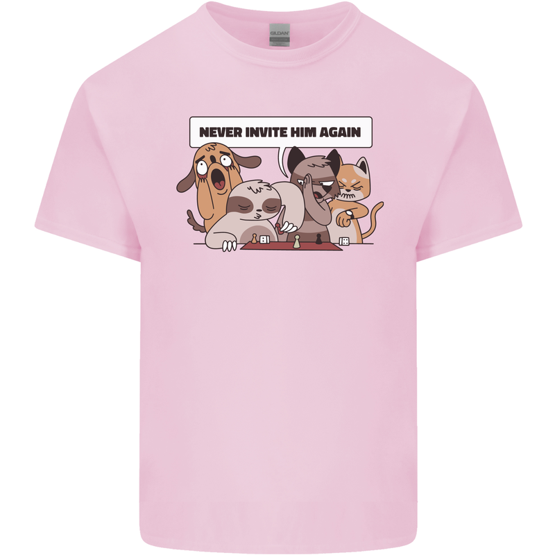 Sloth Board Games Funny Kids T-Shirt Childrens Light Pink