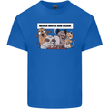 Sloth Board Games Funny Kids T-Shirt Childrens Royal Blue