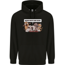 Sloth Board Games Funny Mens 80% Cotton Hoodie Black