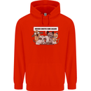 Sloth Board Games Funny Mens 80% Cotton Hoodie Bright Red