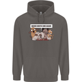 Sloth Board Games Funny Mens 80% Cotton Hoodie Charcoal