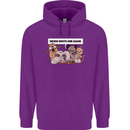 Sloth Board Games Funny Mens 80% Cotton Hoodie Purple
