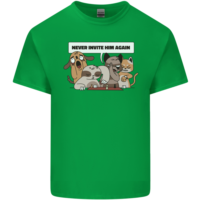 Sloth Board Games Funny Mens Cotton T-Shirt Tee Top Irish Green
