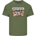 Sloth Board Games Funny Mens Cotton T-Shirt Tee Top Military Green