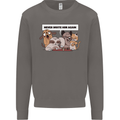 Sloth Board Games Funny Mens Sweatshirt Jumper Charcoal