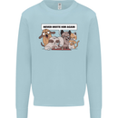 Sloth Board Games Funny Mens Sweatshirt Jumper Light Blue