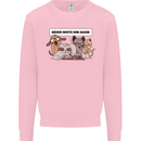 Sloth Board Games Funny Mens Sweatshirt Jumper Light Pink
