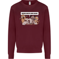 Sloth Board Games Funny Mens Sweatshirt Jumper Maroon