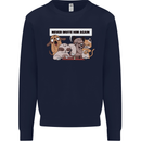Sloth Board Games Funny Mens Sweatshirt Jumper Navy Blue
