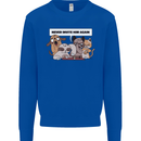Sloth Board Games Funny Mens Sweatshirt Jumper Royal Blue