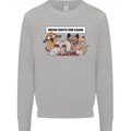 Sloth Board Games Funny Mens Sweatshirt Jumper Sports Grey