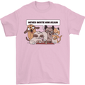 Sloth Board Games Funny Mens T-Shirt Cotton Gildan Light Pink