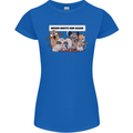 Sloth Board Games Funny Womens Petite Cut T-Shirt Royal Blue