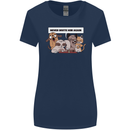 Sloth Board Games Funny Womens Wider Cut T-Shirt Navy Blue